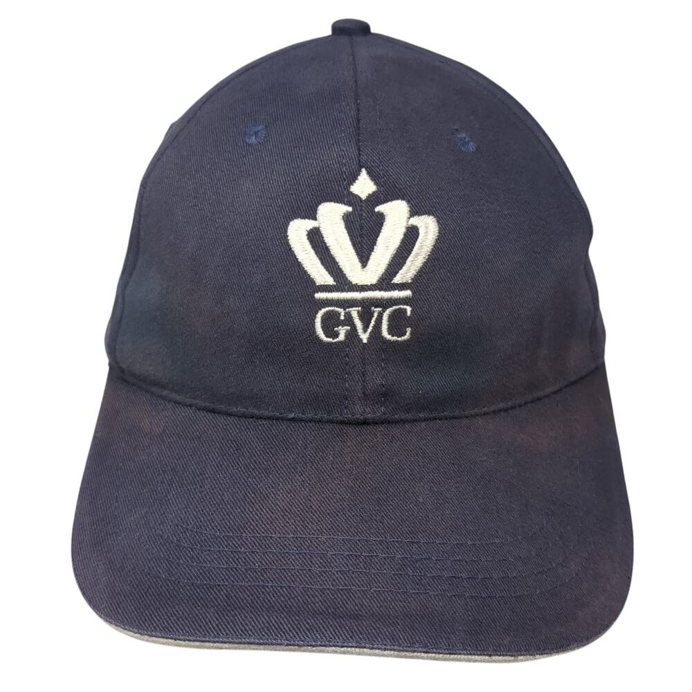 GVC Strapback Baseball Cap Blue One Size Adjustable Embroidered 6 Panel Toppers